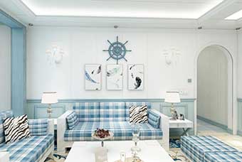 白银地中海风格-客厅