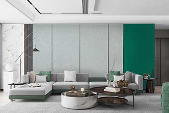 白银轻奢风格-客厅