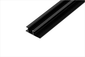 白银航空纤维墙咔铝合金带灯中条（哑黑氧化）