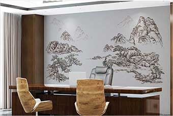 白银森佰汇航空纤维墙咔（山水之间）